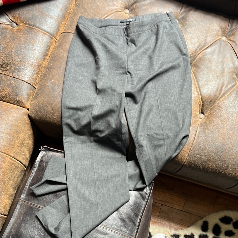 Lafayette 148 New York Gray Tailored Trousers